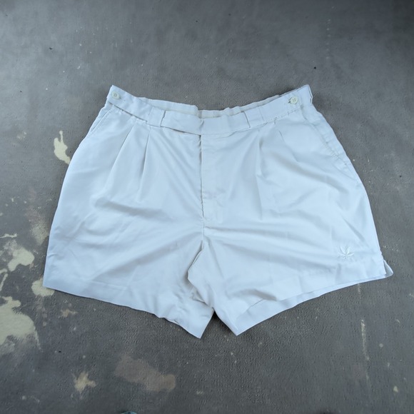 Boast Vintage Pleated Tennis Shorts Size 42 Women White Embroidered Logo Preppy — photo 2